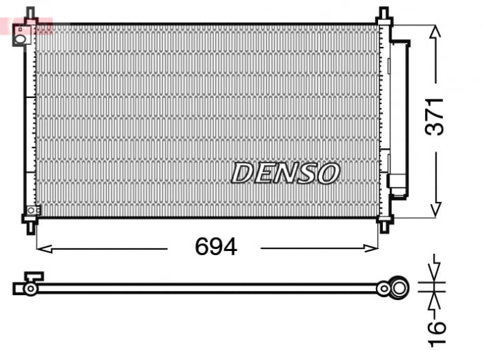 Radiator AC condensator cu uscator potrivit HONDA CIVIC IX 1.8 02.12-