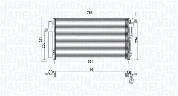 Radiator AC condensator cu uscator potrivit HYUNDAI ACCENT II, ACCENT III 1.4 1.6 12.02-11.10