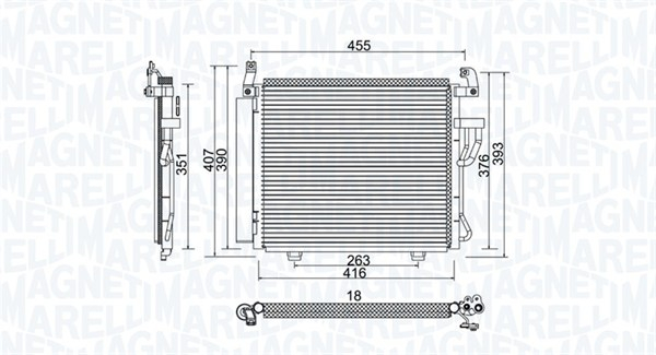 Radiator AC condensator cu uscator potrivit HYUNDAI I10 I 1.1D 01.08-12.11