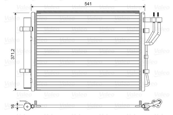 Radiator AC condensator cu uscator potrivit HYUNDAI IX20; KIA VENGA 1.4-1.6LPG 02.10-