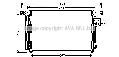 Radiator AC condensator cu uscator potrivit HYUNDAI SANTA FE II 2.2D 2.7 03.06-12.12