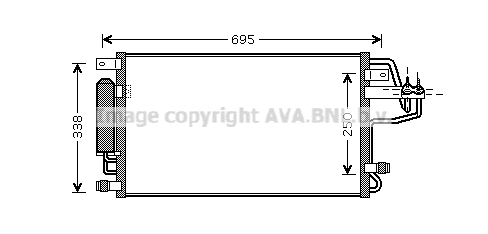 Radiator AC condensator cu uscator potrivit HYUNDAI TUCSON; KIA SPORTAGE II 2.0 2.0D 2.7 08.04-