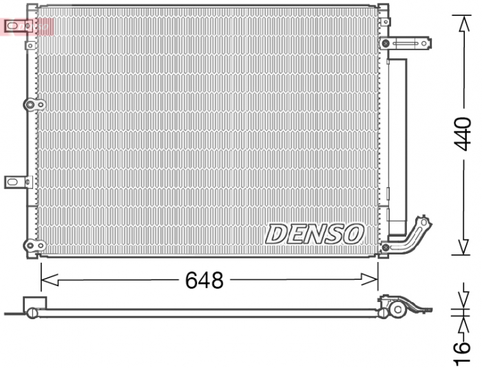 Radiator AC condensator cu uscator potrivit JEEP CHEROKEE 2.0D-3.2 11.13-