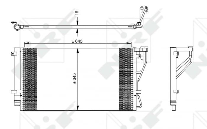 Radiator AC condensator cu uscator potrivit KIA CARENS III 1.6 2.0 09.06-