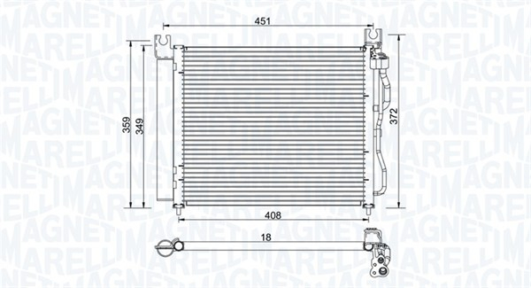 Radiator AC condensator cu uscator potrivit KIA PICANTO I 1.0 1.1 1.1D 04.04-09.11