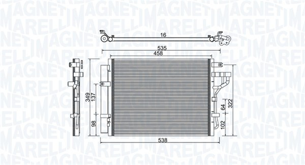 Radiator AC condensator cu uscator potrivit KIA PICANTO II 1.0 1.0LPG 1.2 05.11-03.17