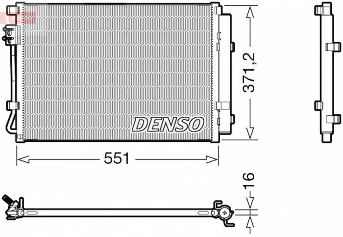 Radiator AC condensator cu uscator potrivit KIA RIO III 1.2 1.25LPG 09.11-12.17