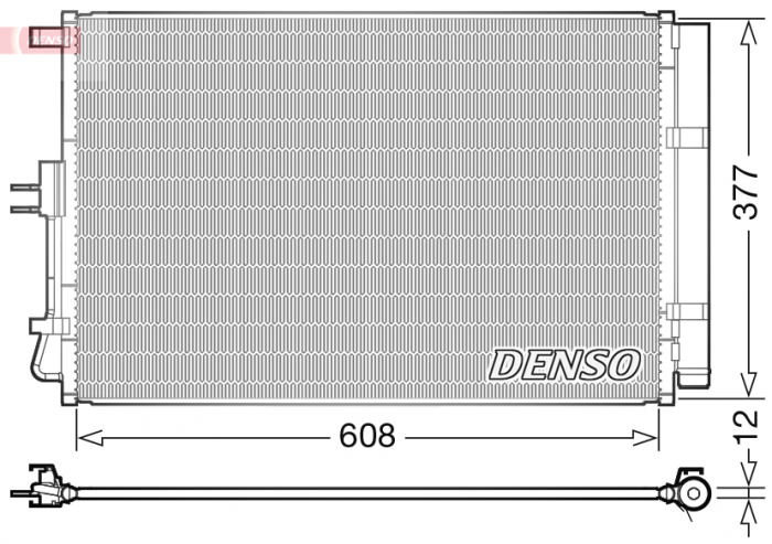 Radiator AC condensator cu uscator potrivit KIA SOUL I 1.6 02.09-12.14