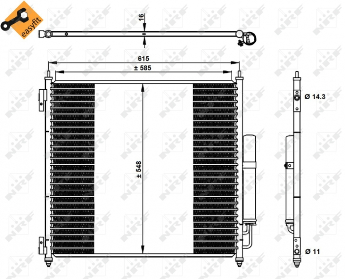 Radiator AC condensator cu uscator potrivit LAND ROVER DISCOVERY V RANGE ROVER IV RANGE ROVER SPORT II 3.0-5.0 dupa 2012 [3]