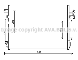 Radiator ac condensator cu uscator potrivit land rover range rover iii 3.6d 04.06-08.12