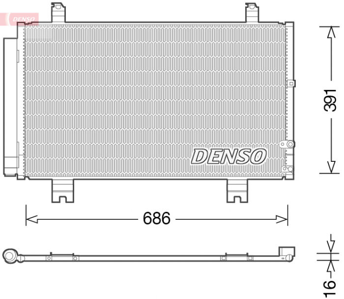 Radiator AC condensator cu uscator potrivit LEXUS GS 2.5 3.5H 01.12-