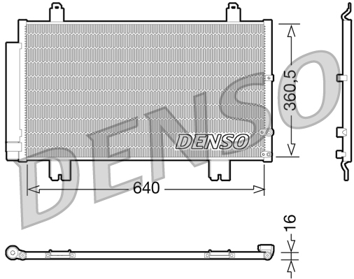 Radiator AC condensator cu uscator potrivit LEXUS GS 3.0 4.3 04.05-11.11