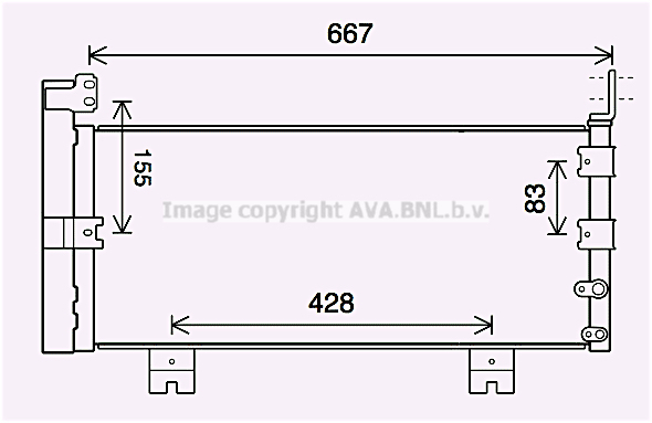 Radiator ac condensator cu uscator potrivit lexus gs 3.5h 02.06-11.11