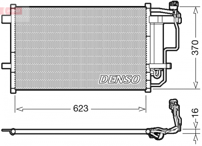 Radiator AC condensator cu uscator potrivit MAZDA 3 1.6-2.3 12.08-09.14