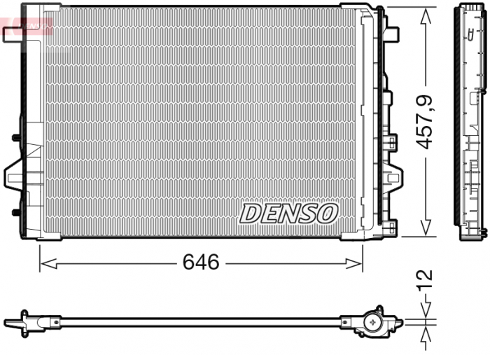 Radiator AC condensator cu uscator potrivit MERCEDES A (W176), B SPORTS TOURER (W246, W242), CLA (C117), CLA SHOOTING BRAKE (X117), GLA (X156) 1.5D-Electric 11.11-