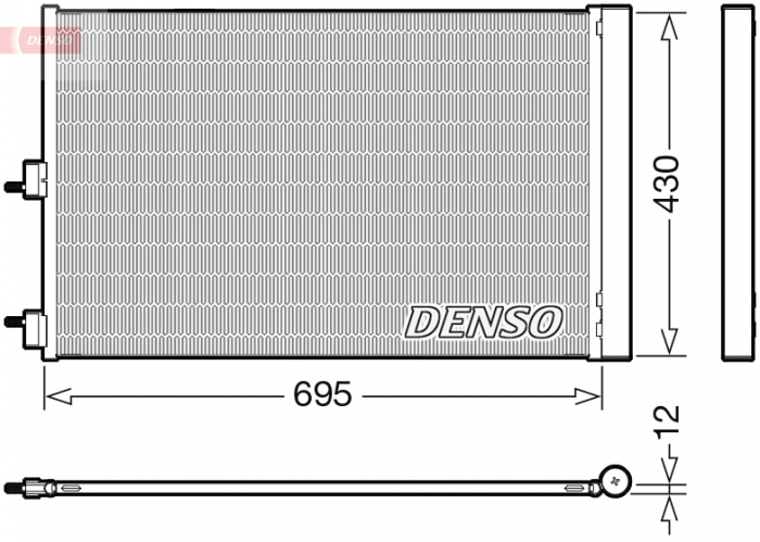 Radiator AC condensator cu uscator potrivit MERCEDES A (W176), CLA (C117), CLA SHOOTING BRAKE (X117), GLA (X156) 2.0 06.13-