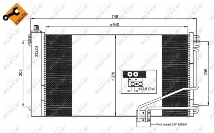 Radiator AC condensator cu uscator potrivit MERCEDES SLK (R171) 1.8/3.0/3.5 2004-2011 [4]