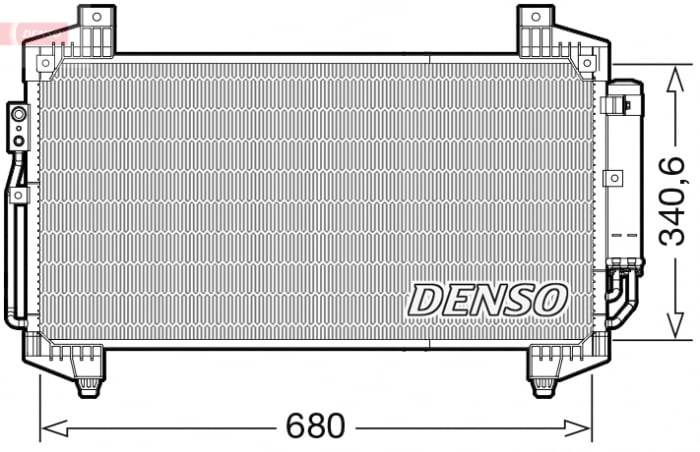 Radiator AC condensator cu uscator potrivit MITSUBISHI ECLIPSE 1.5 2.2D 10.17-