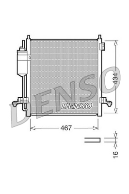 Radiator AC condensator cu uscator potrivit MITSUBISHI L200 TRITON 2.5D 11.05-12.15