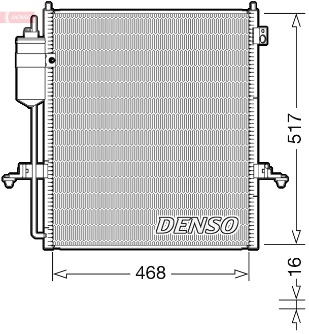 Radiator AC condensator cu uscator potrivit MITSUBISHI L200 TRITON 2.5D 11.05-12.15