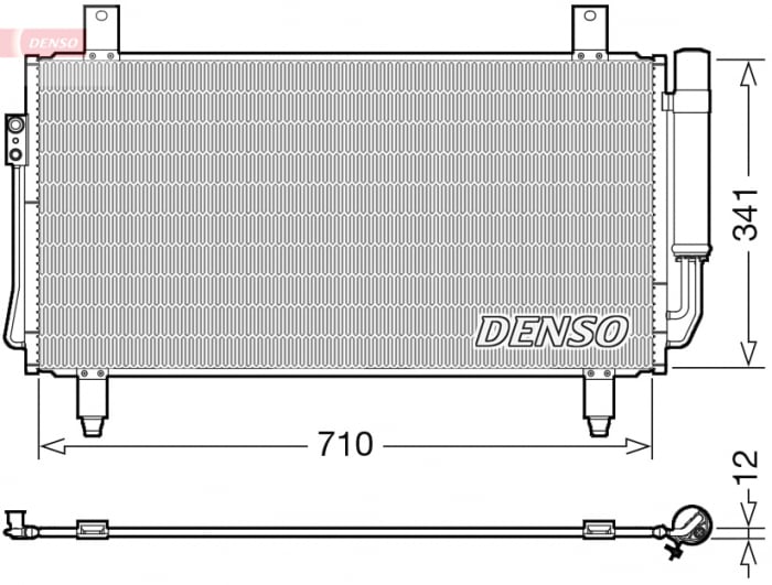 Radiator AC condensator cu uscator potrivit MITSUBISHI OUTLANDER III 2.0 2.0H 2.2D 08.12-