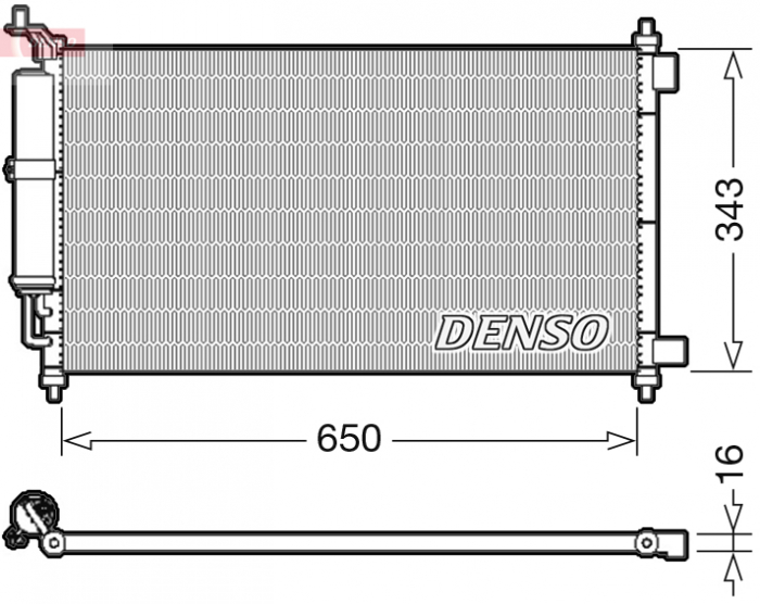 Radiator AC condensator cu uscator potrivit NISSAN JUKE, MICRA C+C III, MICRA III, NOTE 1.2 1.4 1.6 01.03-