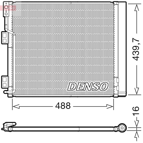 Radiator AC condensator cu uscator potrivit NISSAN NV200, NV200 EVALIA 1.5D 02.10-