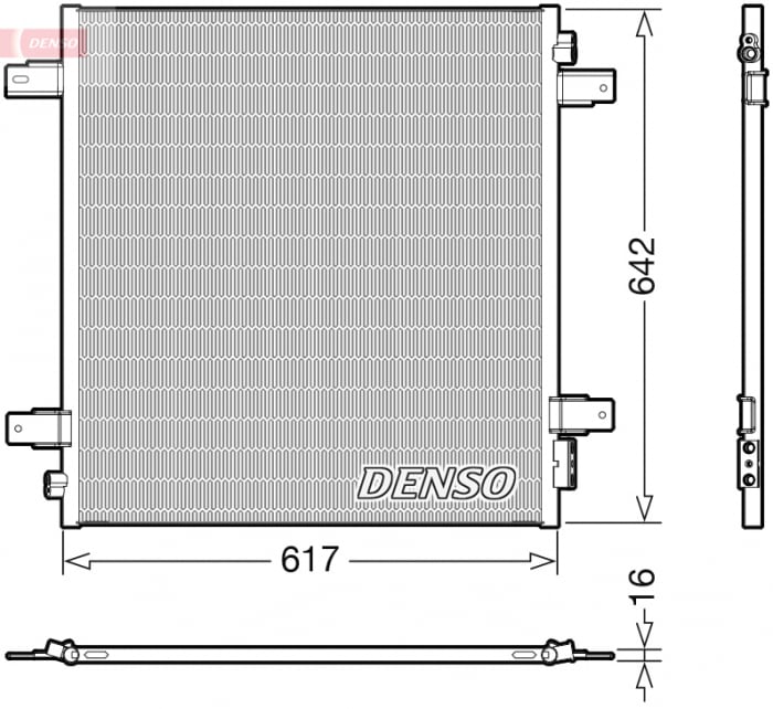 Radiator AC condensator cu uscator potrivit NISSAN PATROL VI 5.6 04.10-