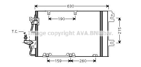 Radiator AC condensator cu uscator potrivit OPEL ASTRA H, ASTRA H GTC, ZAFIRA B 1.2-2.2 01.04-04.15