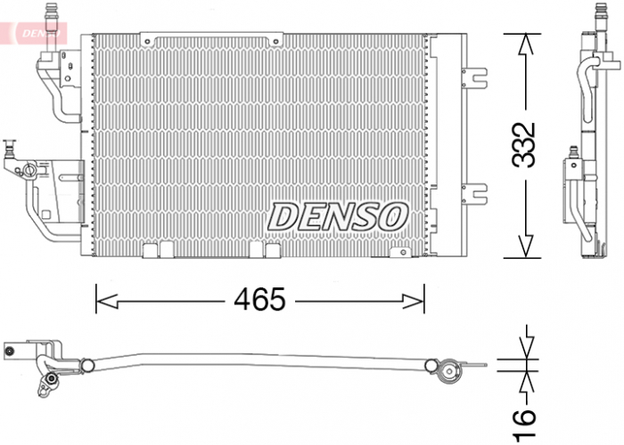 Radiator AC condensator cu uscator potrivit OPEL ASTRA H, ASTRA H GTC, ZAFIRA B 1.3D-2.0 03.04-04.15