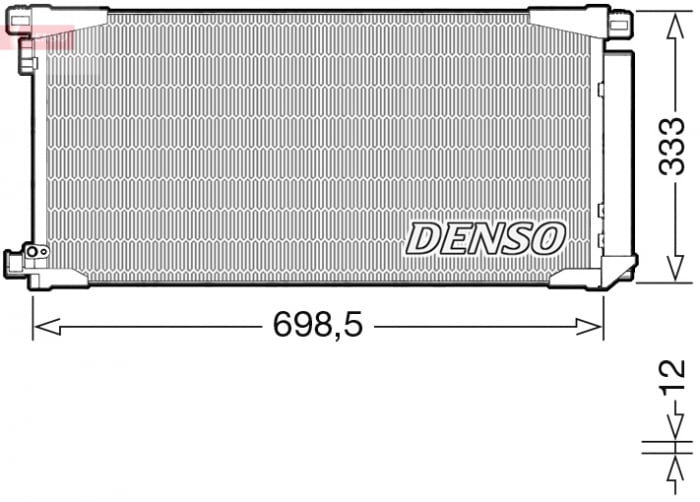 Radiator AC condensator cu uscator potrivit TOYOTA AURIS 1.2 03.15-12.18