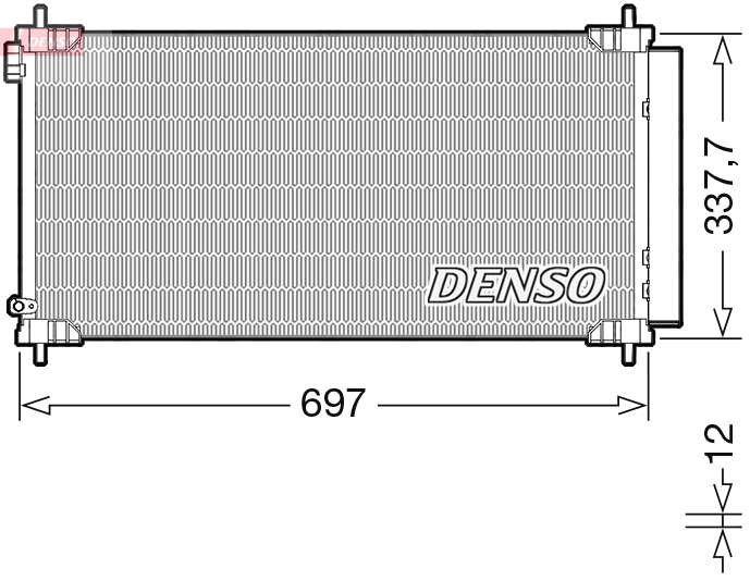 Radiator AC condensator cu uscator potrivit TOYOTA AURIS 1.6D 04.15-12.18