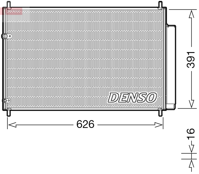 Radiator AC condensator cu uscator potrivit TOYOTA AURIS, AVENSIS, COROLLA, VERSO 1.3-2.2D 10.01-12.18