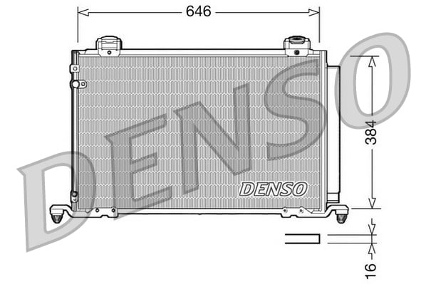 Radiator AC condensator cu uscator potrivit TOYOTA AVENSIS 1.6-2.4 03.03-11.08