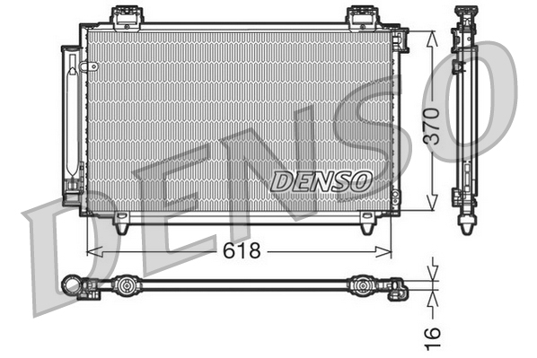 Radiator AC condensator cu uscator potrivit TOYOTA AVENSIS, COROLLA VERSO 1.6 1.8 2.0D 03.03-03.09