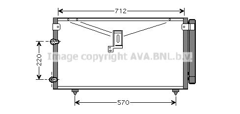 Radiator ac condensator cu uscator potrivit toyota avensis verso 2.0 2.0d 08.01-11.09