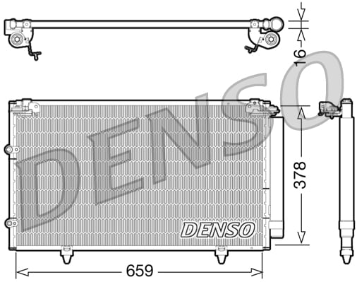 Radiator AC condensator cu uscator potrivit TOYOTA CAMRY 2.4 3.0 08.01-11.06