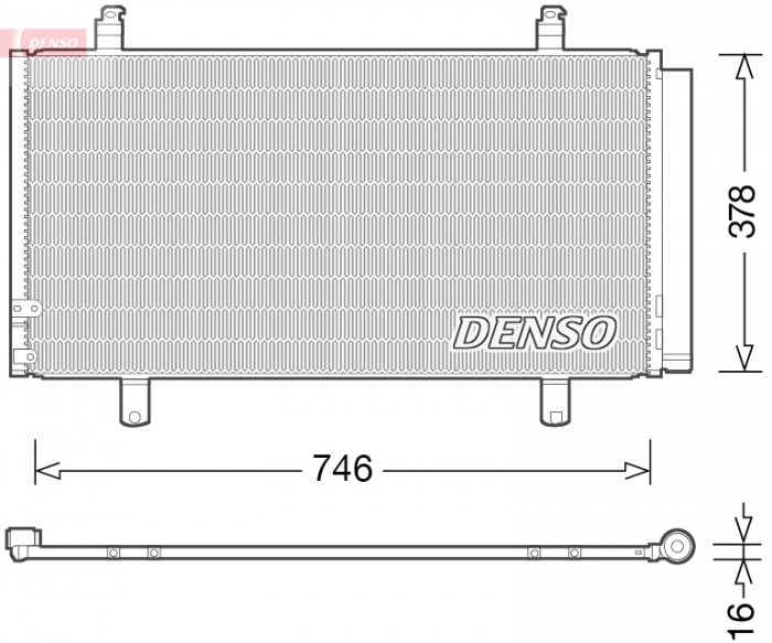 Radiator AC condensator cu uscator potrivit TOYOTA CAMRY 2.5 3.5 09.11-