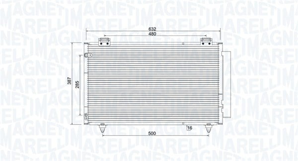 Radiator AC condensator cu uscator potrivit TOYOTA COROLLA 1.4D 1.8 2.0D 04.04-10.07