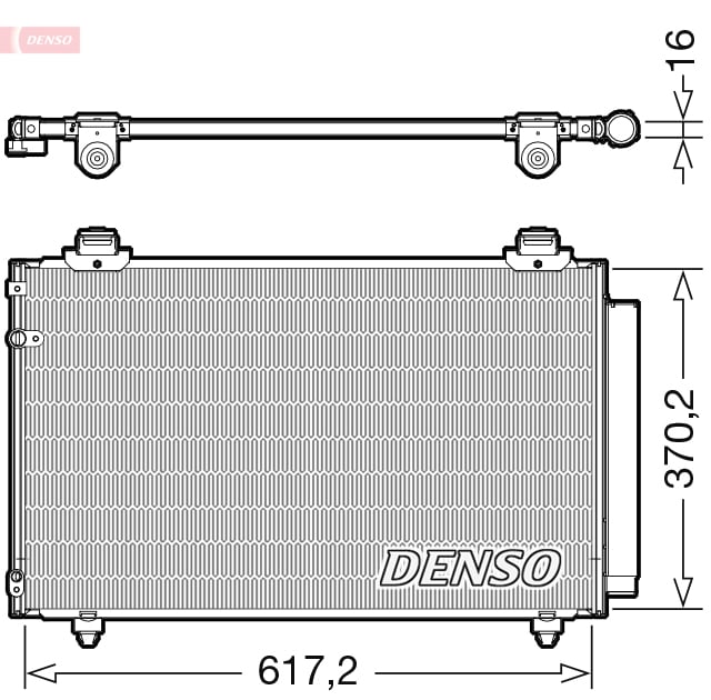 Radiator AC condensator cu uscator potrivit TOYOTA COROLLA VERSO 1.6-2.2D 04.04-03.09