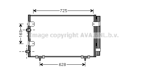 Radiator ac condensator cu uscator potrivit toyota previa ii, prius 1.5h 2.0d 2.4 02.00-02.06