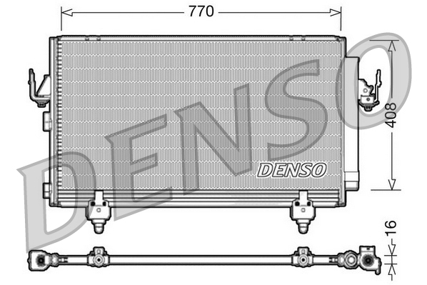 Radiator AC condensator cu uscator potrivit TOYOTA RAV 4 II 1.8 2.0 2.0D 05.00-11.05