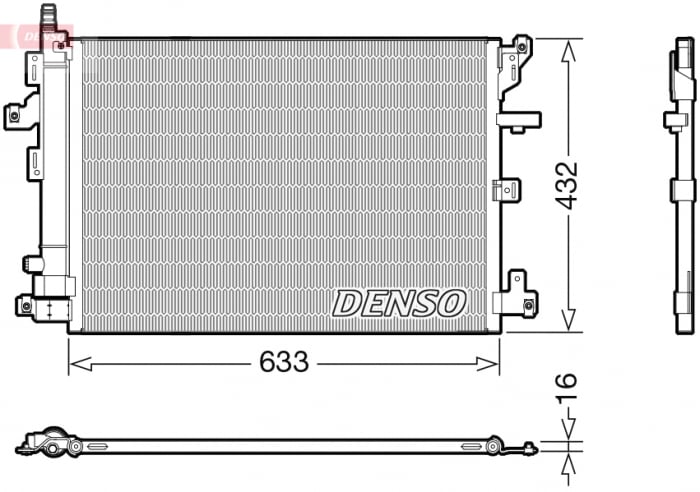 Radiator AC condensator cu uscator potrivit VOLVO XC90 I 2.4D 3.2 10.02-12.14