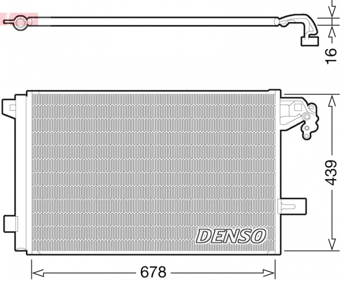 Radiator AC condensator cu uscator potrivit VW MULTIVAN V, TRANSPORTER V 2.0 2.0D 11.03-08.15