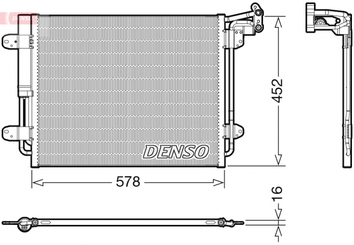 Radiator AC condensator cu uscator potrivit VW TIGUAN 1.4 2.0D 05.10-07.18