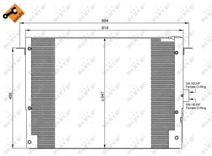 Radiator ac condensator land rover range rover al ii-lea (lp) 2.5 d
