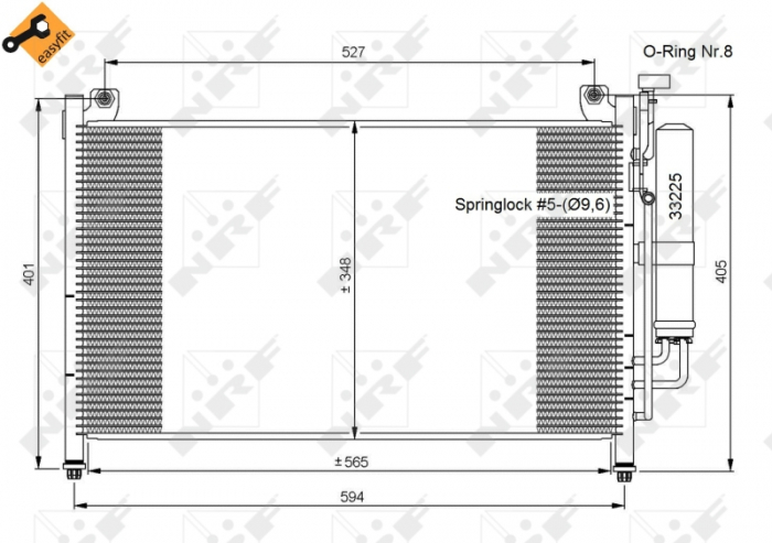 Radiator AC condensator potrivit MAZDA 2 (DE) 1.3 [2]