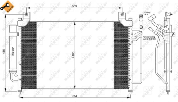 Radiator AC condensator Mazda CX-7 (ER) 2.3 MZR DISI TURBO