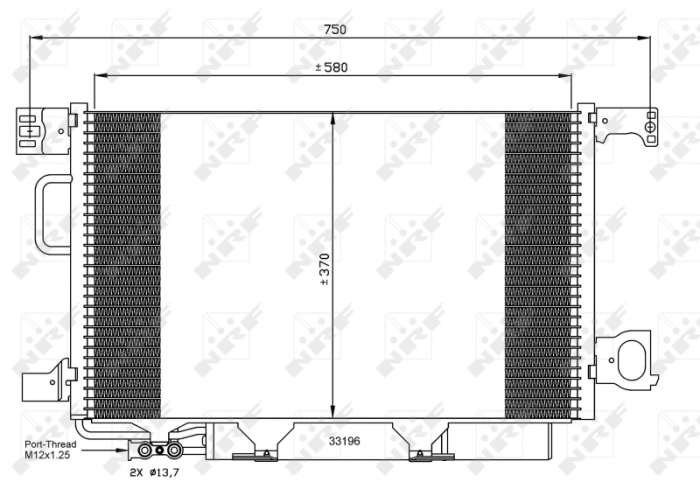 Radiator ac condensator mercedes-benz c-class (w203) c 200 kompressor (203.045)