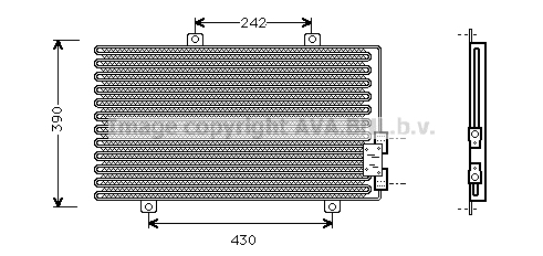 Radiator AC condensator potrivit ALFA ROMEO 145, 146, 155; FIAT COUPE; LANCIA DELTA II 1.4-2.5D 01.92-10.01